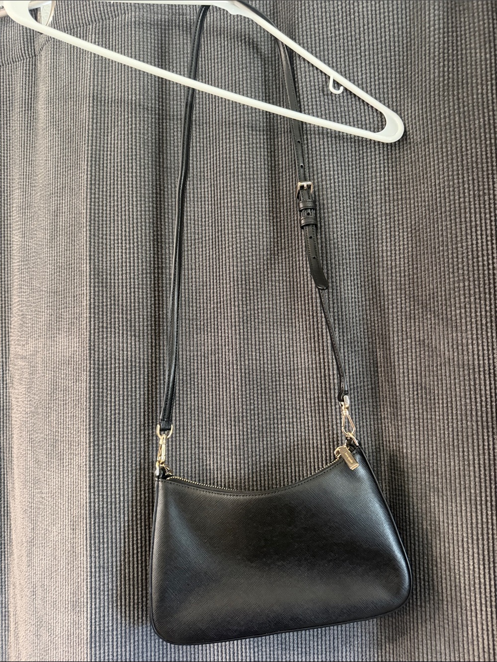 kate spade Black Leather Crossbody with Gold Chain Accent - Picture 3 of 3